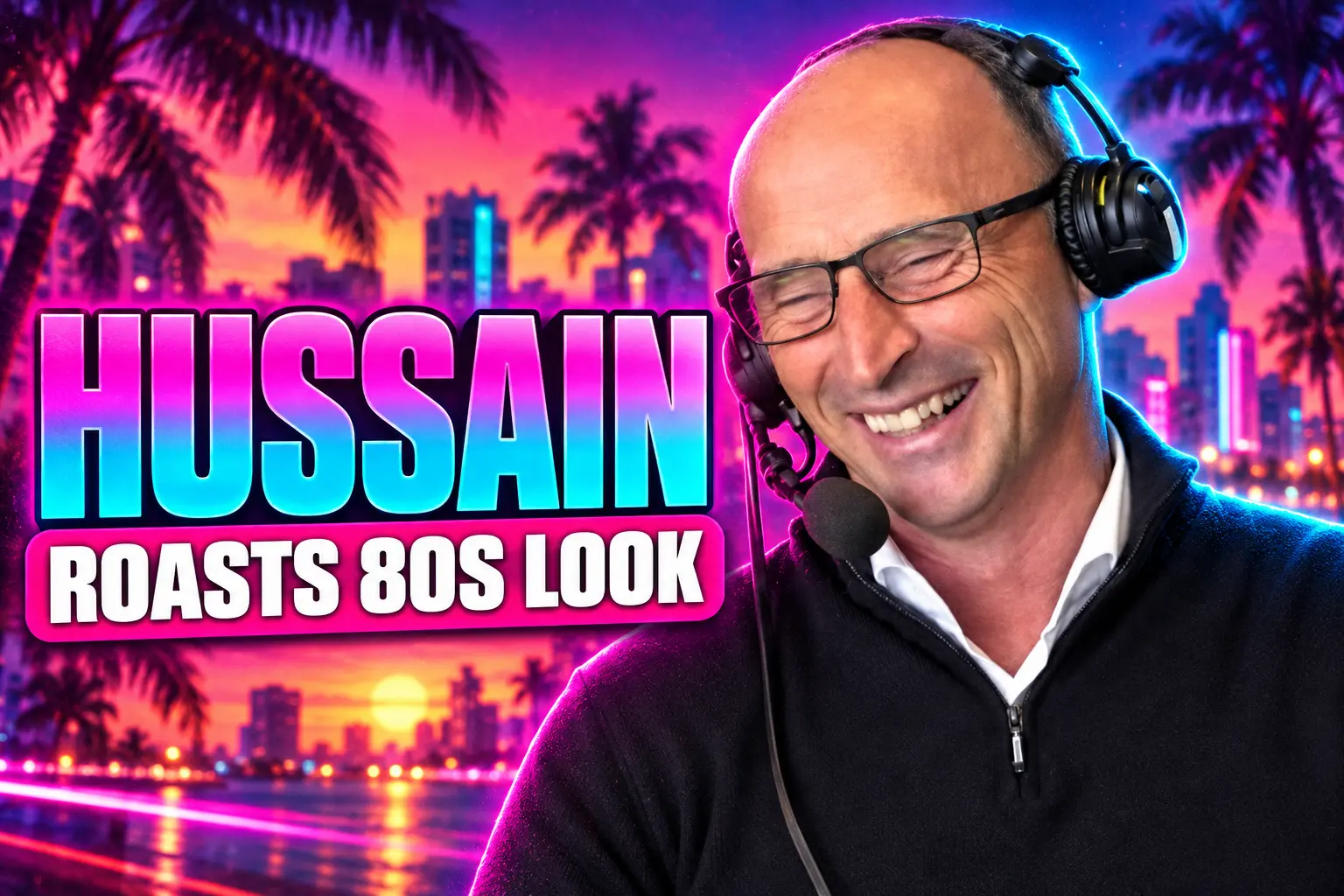 Nasser Hussain ChatGPT 80s look Edgbaston commentary