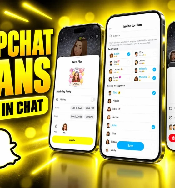 Snapchat Plans event invite in one-on-one chat