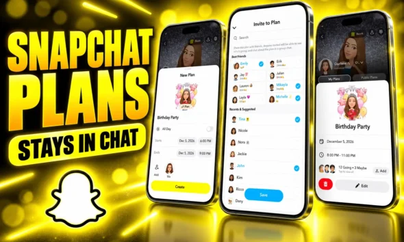 Snapchat Plans event invite in one-on-one chat