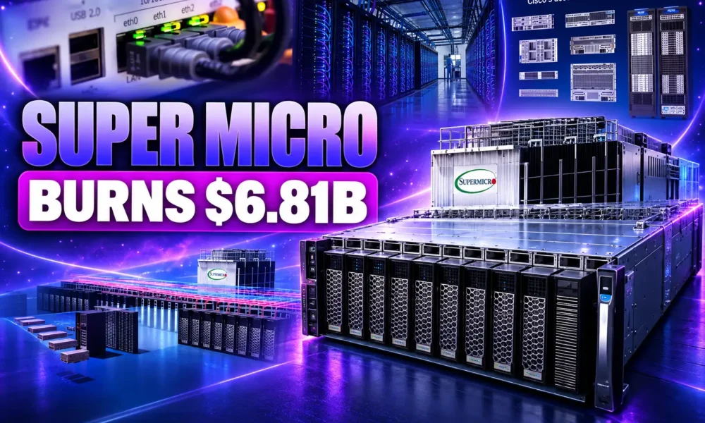 Super Micro burns $6.81B cash 11.8 times earnings