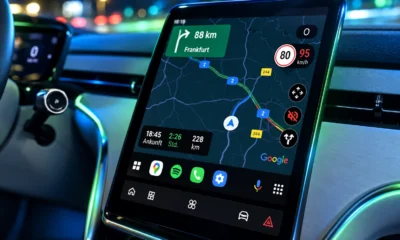 Google Maps Android Auto speedometer without a route