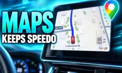 Google Maps Android Auto always-on speedometer speed limits
